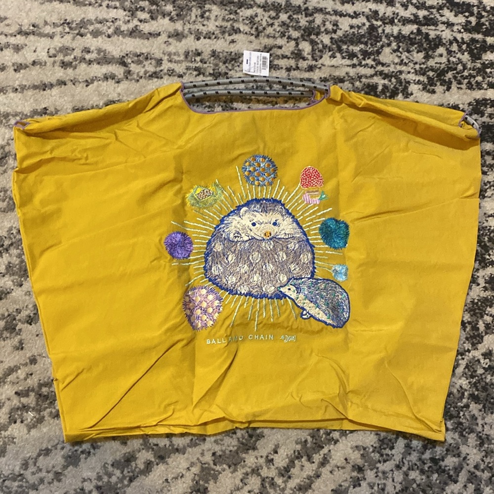 Ball & Chain Musturd Hedgehog Tote